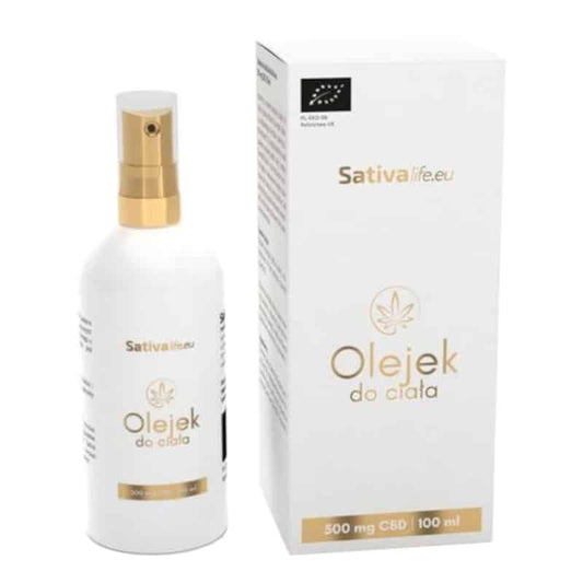Olejek konopny do ciała 500mg CBD Sativa Life - 100 ml