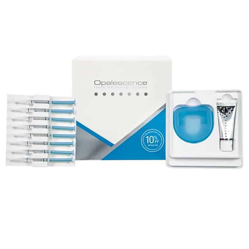 Opalescence PF 10% PA KIT Zestaw do wybielania zębów 8 strzykawek + pasta Original 28g + etui na nakładki (Smak: mieta)