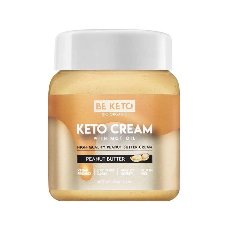 Keto Krem z Olejem MCT BeKeto - Różne Smaki 250 g (Smak: migdal-wanilia)