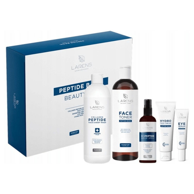 Peptide Beauty Basic Set LARENS WellU - Zestaw 5 produktów do codziennej pielęgnacji skóry