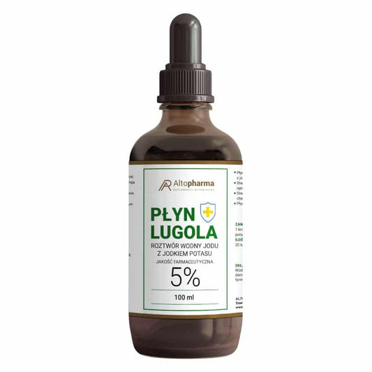 Płyn Lugola 5% Roztwór wodny jodu z jodkiem potasu Alto Pharma - 100 ml