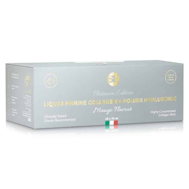 Płynny Kolagen Morski z Kwasem Hialuronowym o smaku Mango The Collagen Company – 10 x 30 ml