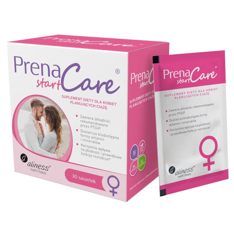PrenaCare Start Aliness - Suplement diety dla kobiet planujących ciążę - 30 saszetek