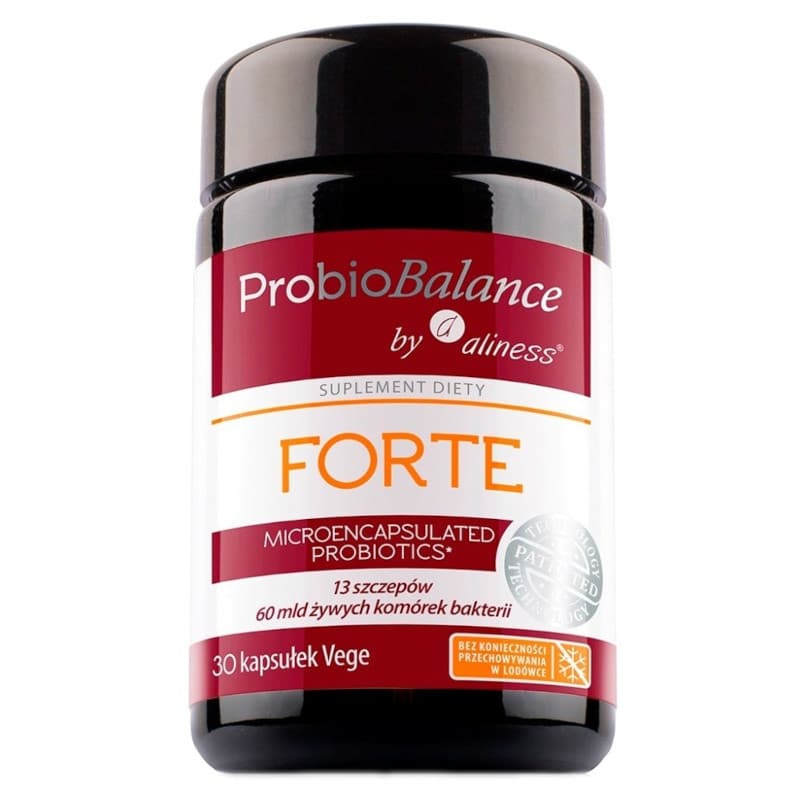 Probiotyk FORTE ProbioBalance Aliness 60 mld żywych komórek bakterii – 30 kapsułek Vege