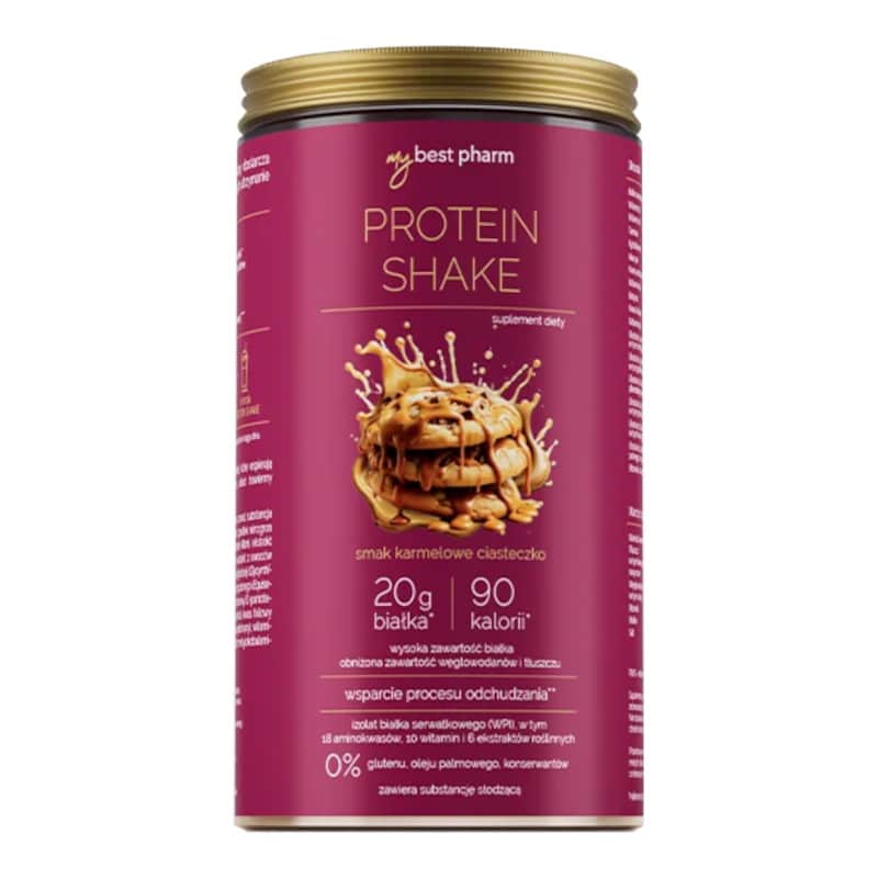 ProteinShake MyBestPharm - Dietetyczny shake wspierający proces odchudzania - 450 g (Smak: karmelowe-ciasteczko)