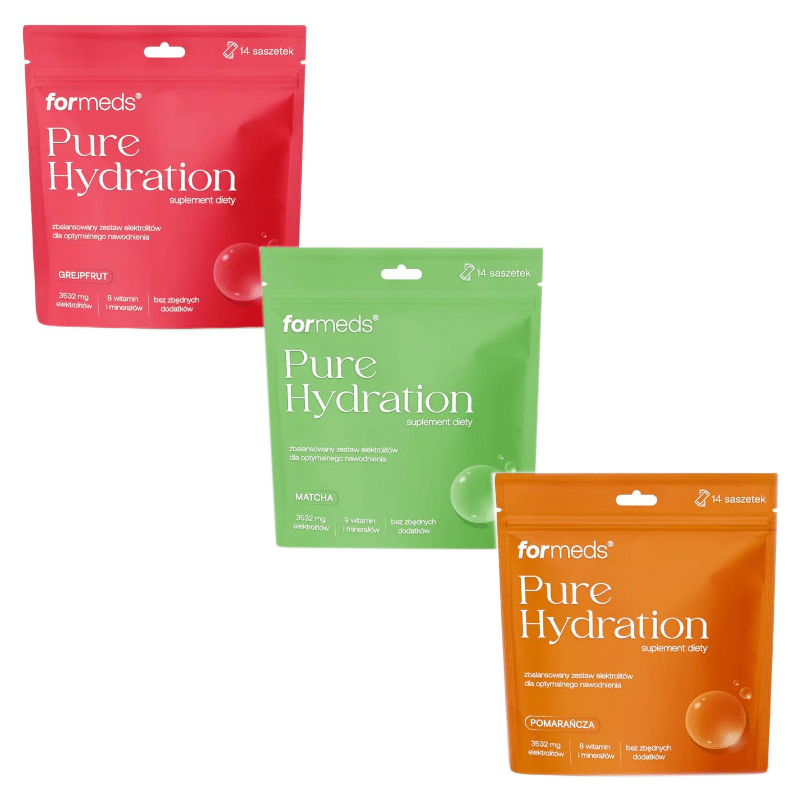 Pure Hydration Formeds - Zbalansowany zestaw elektrolitów - 14 saszetek (Smak: grejpfrut)