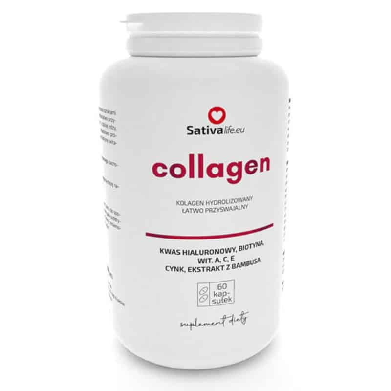 Collagen Sativa Life - Wsparcie dla skóry i ochrona przed oznakami starzenia - 60 kapsułek