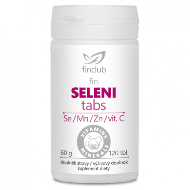 Selenitabs Finclub - Selen, cynk, mangan i witamina C- 120 tabletek