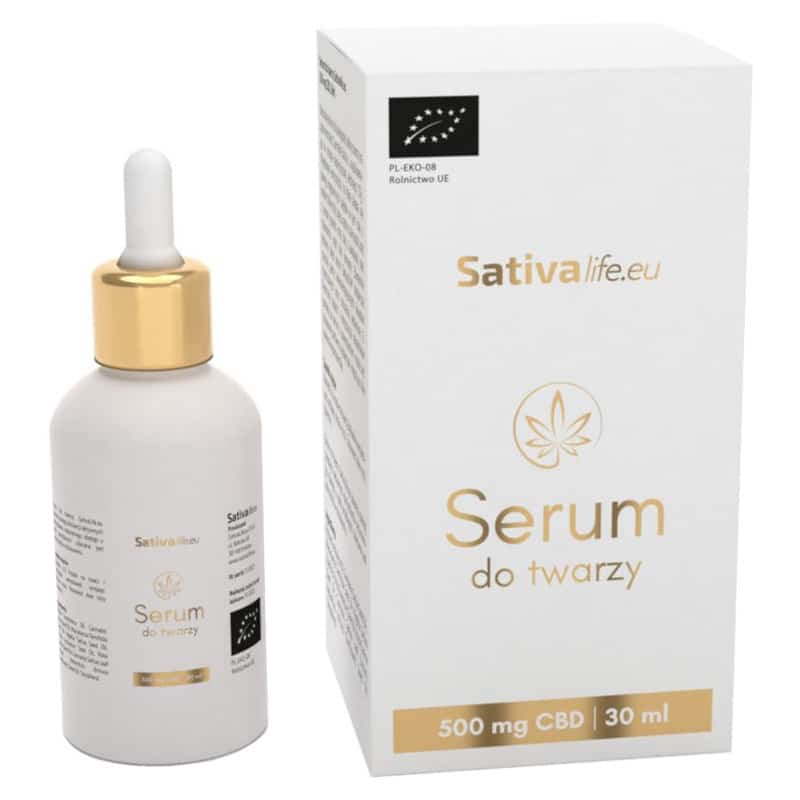 Serum do twarzy 500mg Sativa Life - Olejek do pielęgnacji twarzy - 30 ml