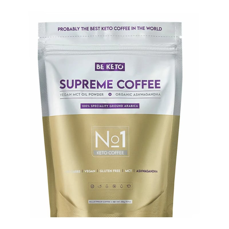 Supreme Coffee BeKeto - Kawa z olejem MCT i organiczną ashwagandhą - 250 g