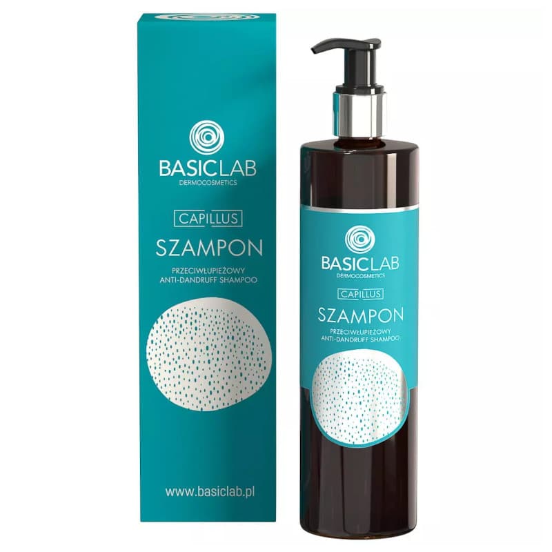 Szampon przeciwłupieżowy BASICLAB - Działa przeciwgrzybiczo i przeciwbakteryjnie - 300ml