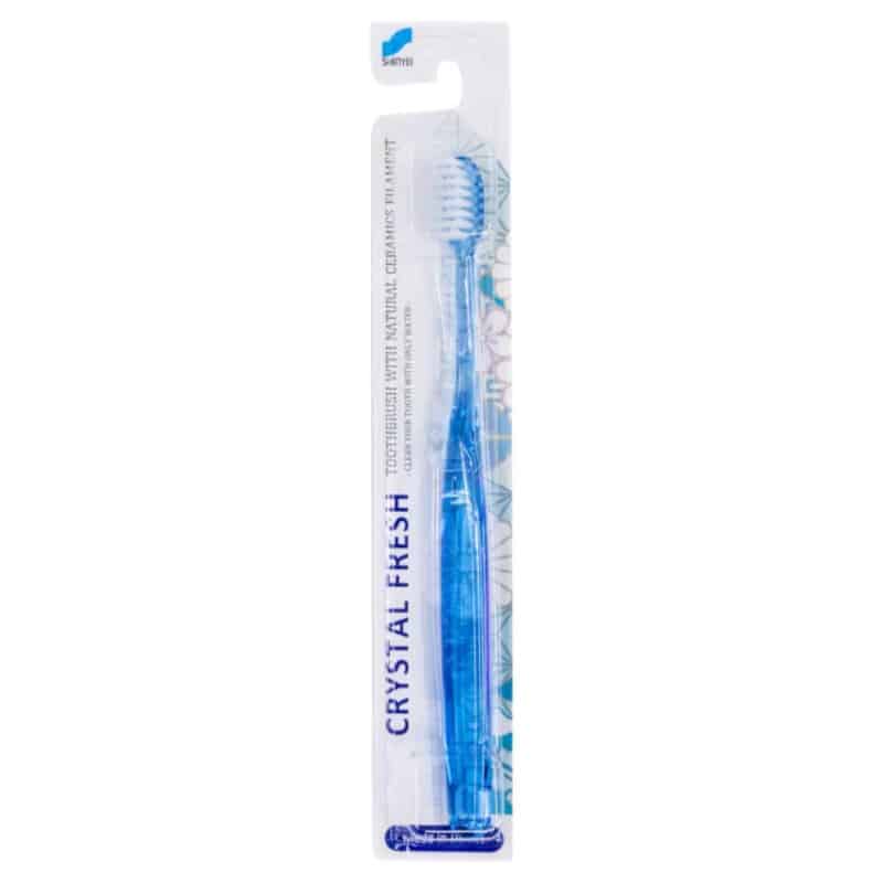 Szczoteczka do zębów Crystal Fresh z włosiem z naturalną ceramiką - 1 sztuka (Kolor: rozowa)