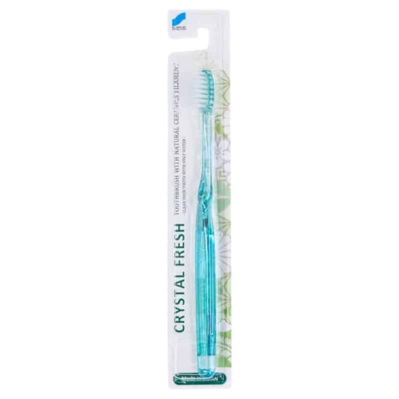 Szczoteczka do zębów Crystal Fresh z włosiem z naturalną ceramiką - 1 sztuka (Kolor: rozowa)