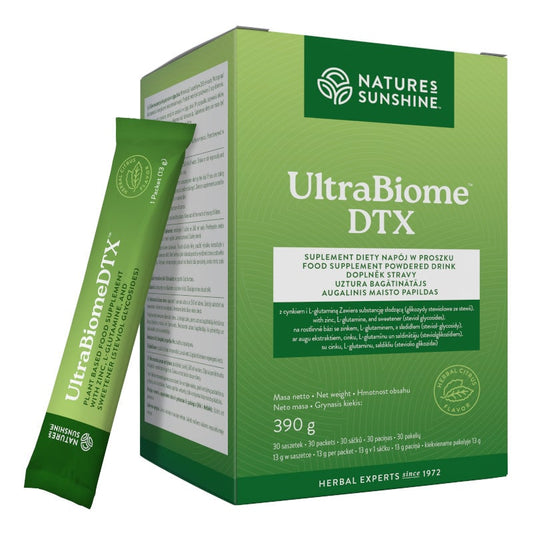 UltraBiome DTX Nature's Sunshine - Wspiera oczyszczanie organizmu - 30 saszetek