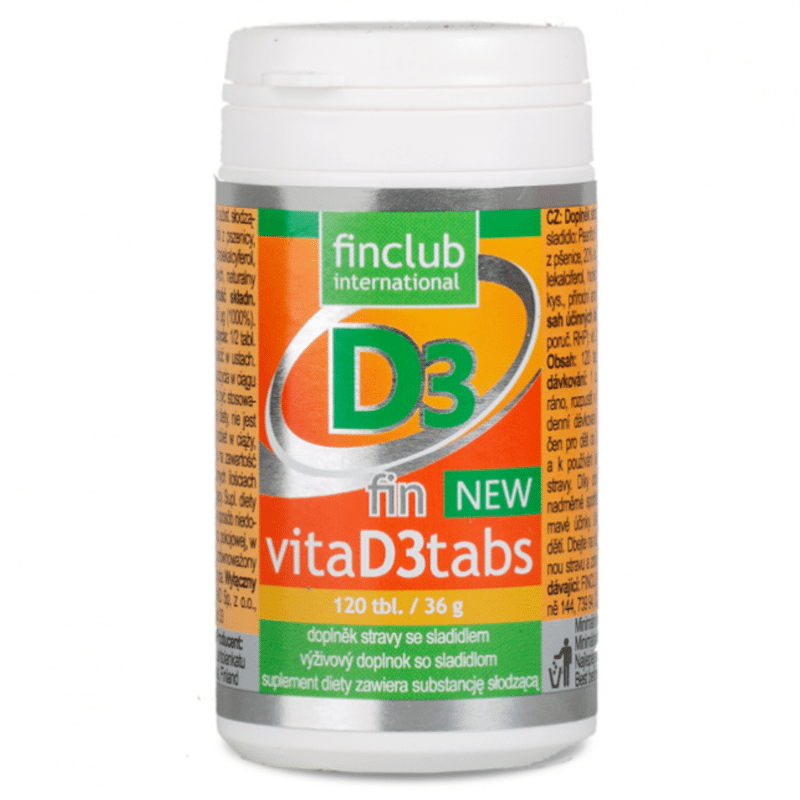 VitaD3tabs Finclub - Źródło witaminy D3 - 120 tabletek