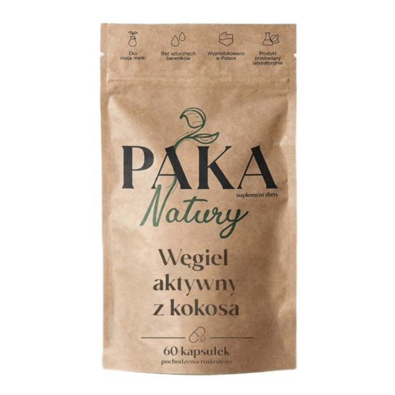 Węgiel aktywny Paka Natury - Naturalne wsparcie - 60 kapsułki