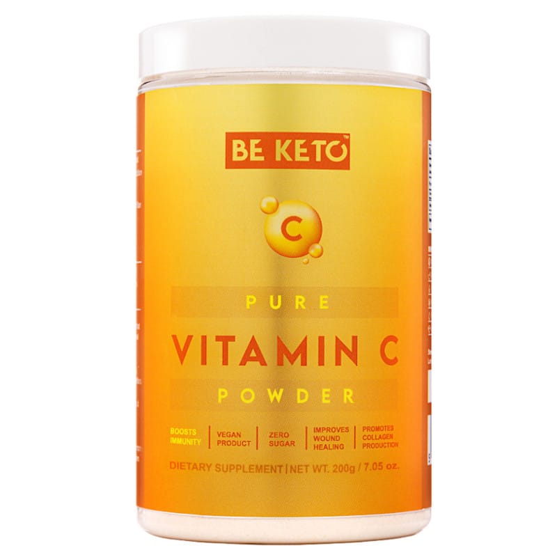 Witamina C 100% BeKeto Kwas askorbinowy w proszku - 200 g