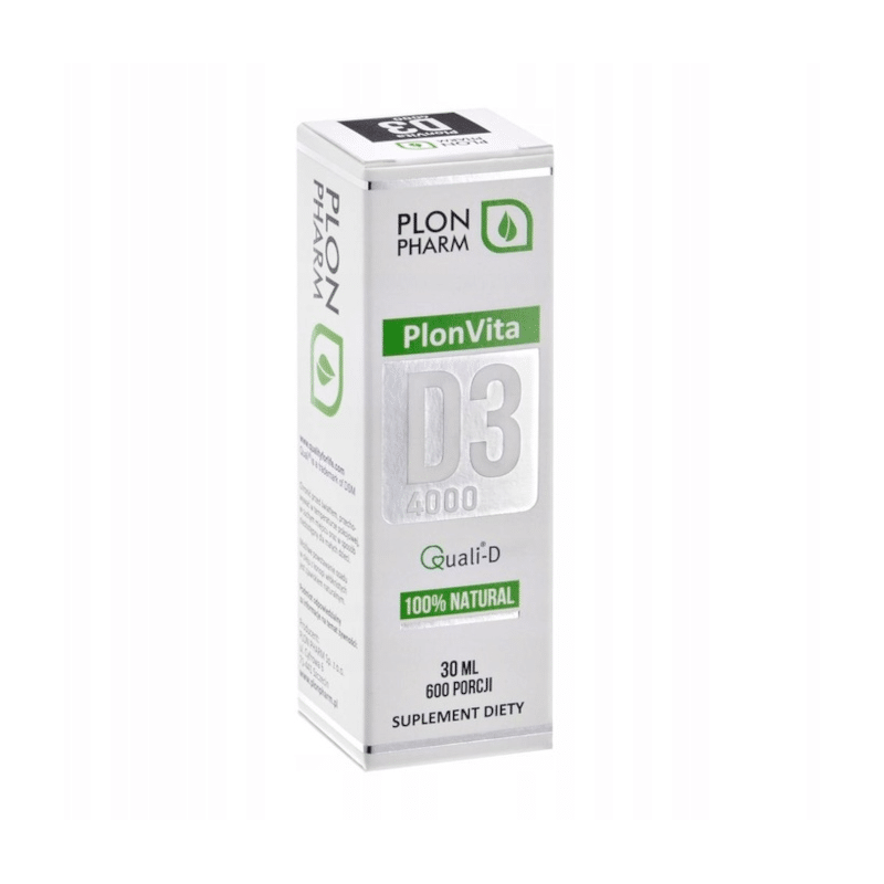 Witamina D3 4000 IU Plon Pharm - Na odporność, zmęczenie i mocne kości - 30 ml