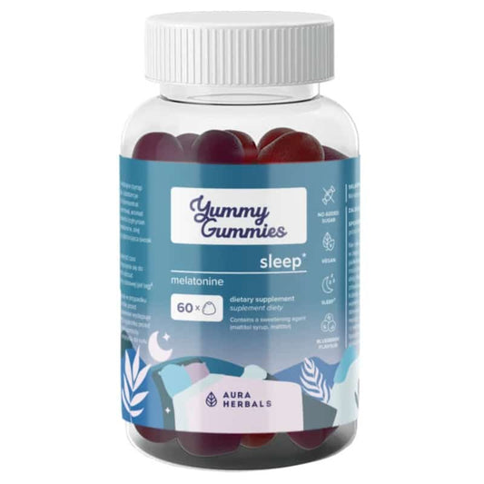 Yummy Gummies Sleep Aura Herbals - Żelki z melatoniną dla dzieci wspierające zasypianie - 60 żelek