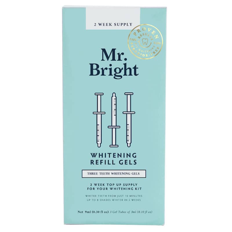 Żel do wybielania zębów Mr. Bright Whitening Refill Gels - opakowanie uzupełniające 3 strzykawki