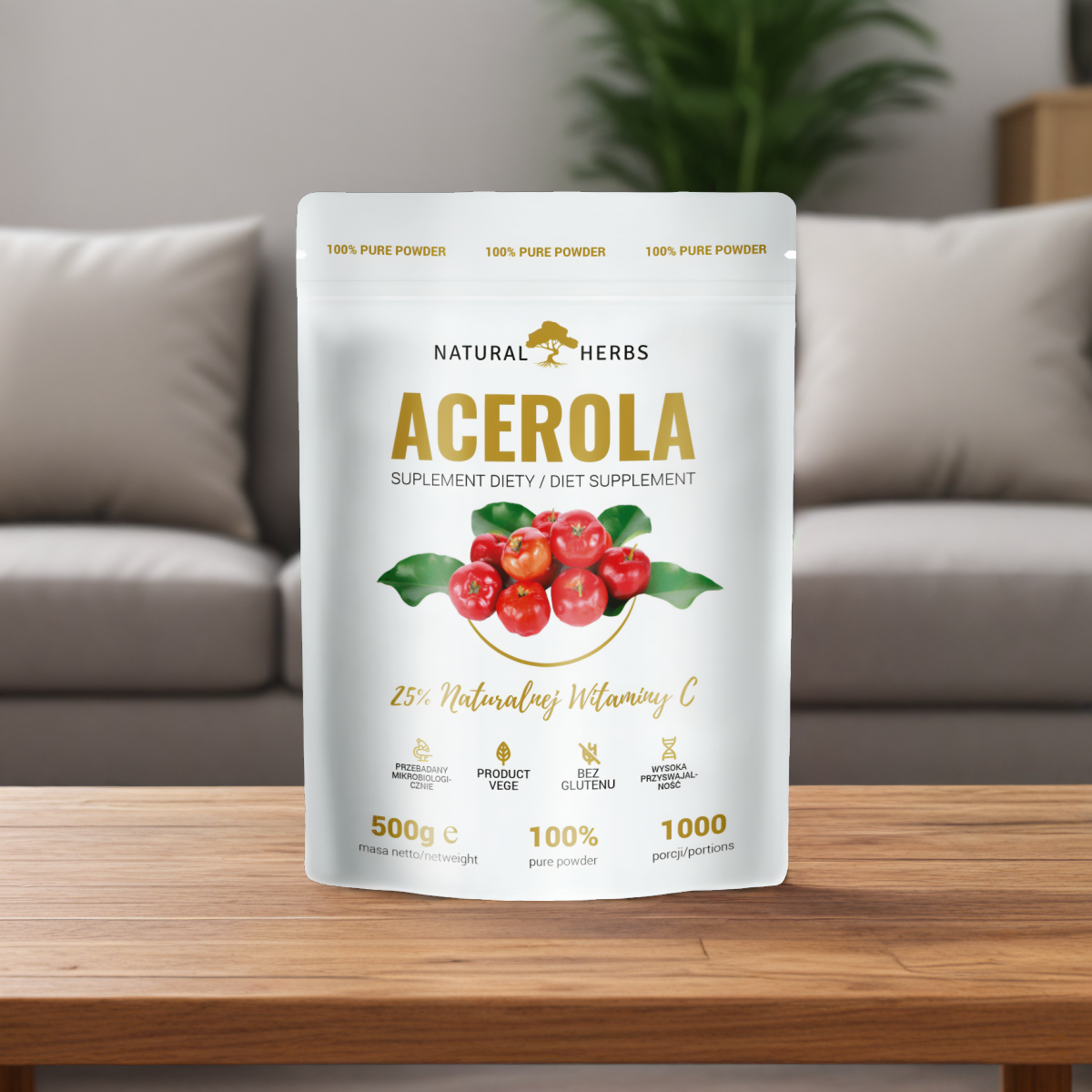 Acerola Alto Pharma - Naturalna witamina C - 500g w proszku