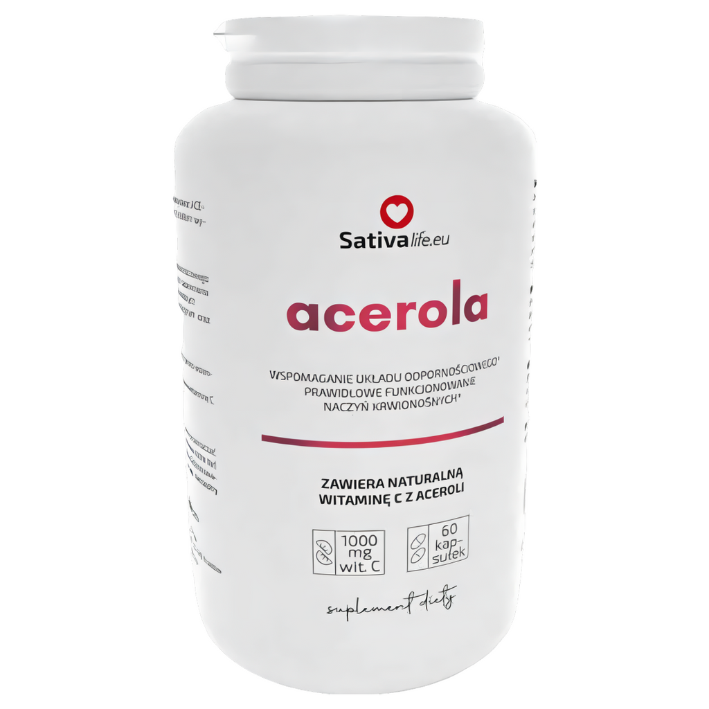 Acerola Sativa Life - Acerola naturalna witamina C - 60 kapsułek
