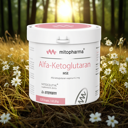 Alfa ketoglutaran mse Mitopharma - Wsparcie metabolizmu - 120 kapsułek
