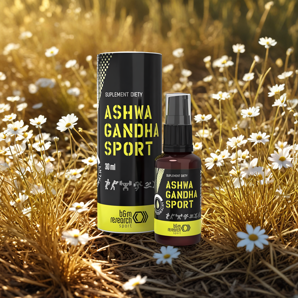 Ashwagandha Sport Liposomalny ekstrakt ziołowy B&M Research - 30 ml