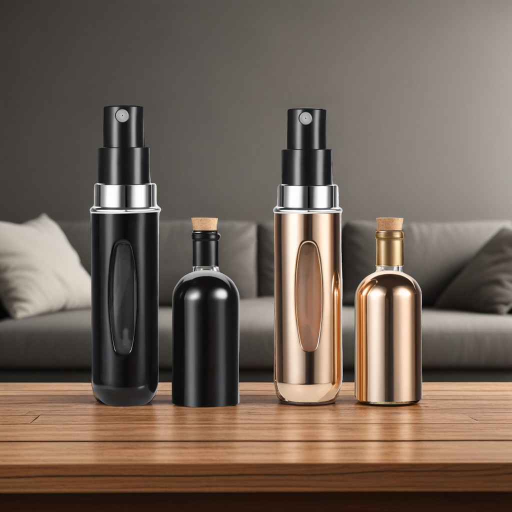 Atomizer podróżny na perfumy - 5ml czarny lub złoty - 1 sztuka (Kolor: zloty)