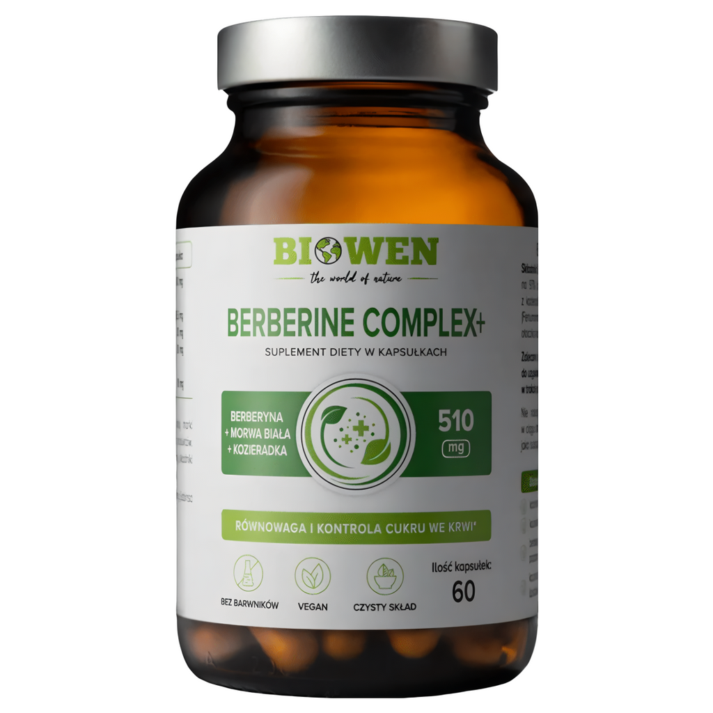 Berberine Complex + Biowen - Z kozieradką i morwą białą dla kontroli cukru - 60 kapsułek