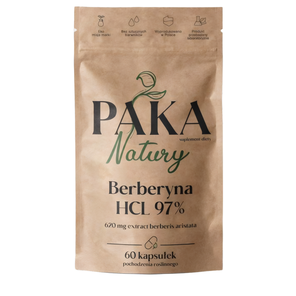 Berberyna HCL 97% Paka Natury - Wsparcie organizmu - 60 kapsułek