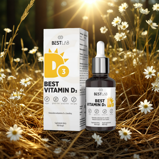 Best Vitamin D3 Best Lab - Naturalna Witamina D3 w kroplach z lanoliny - 30 ml