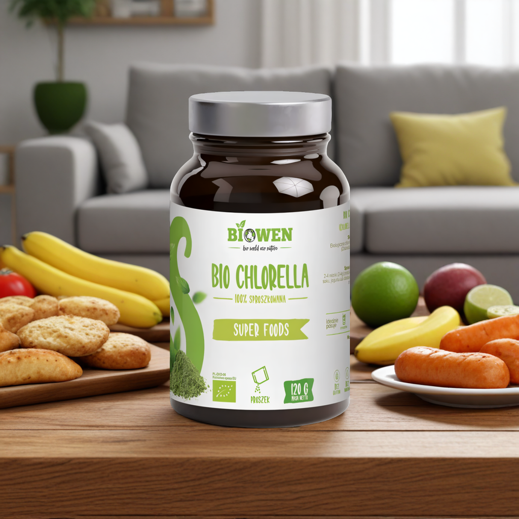 BIO chlorella Biowen - Naturalna alga - 120 g w proszku
