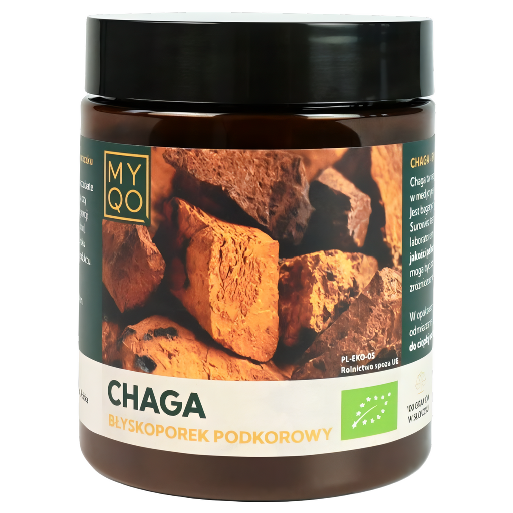 Błyskoporek podkorowy Chaga BIO MYQO 30% w proszku - 100 g