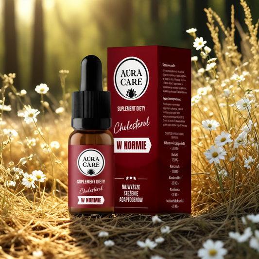 Cholesterol w normie Aura care - Rdestowiec japoński, Reishi, Mniszek lekarski - 10 ml