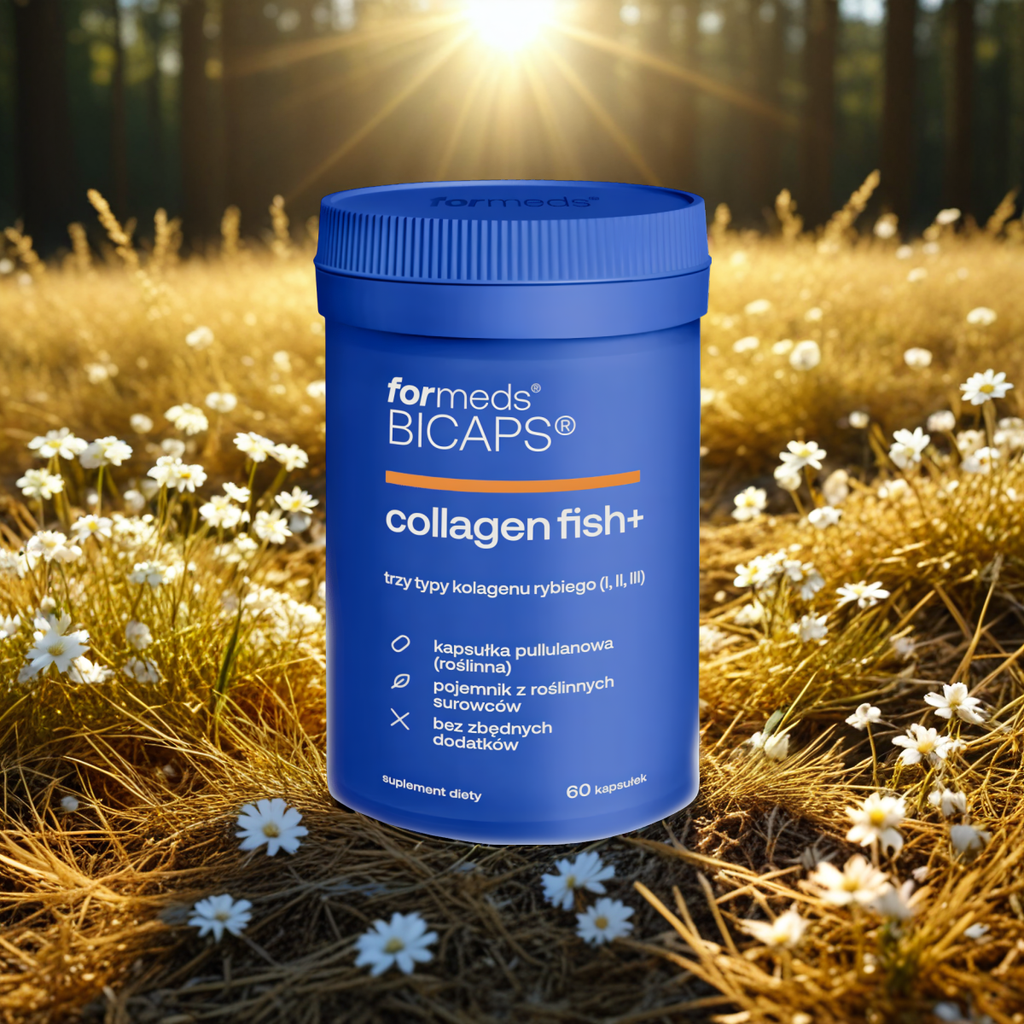Collagen fish+ Formeds Bicaps - Trzy typy kolagenu rybiego ( I, II, III ) - 60 kapsułek
