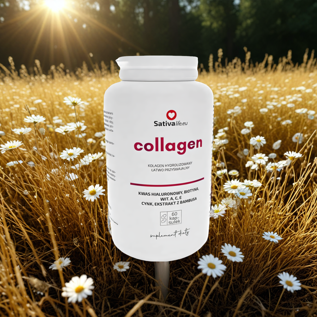Collagen Sativa Life - Wsparcie dla skóry i ochrona przed oznakami starzenia - 60 kapsułek
