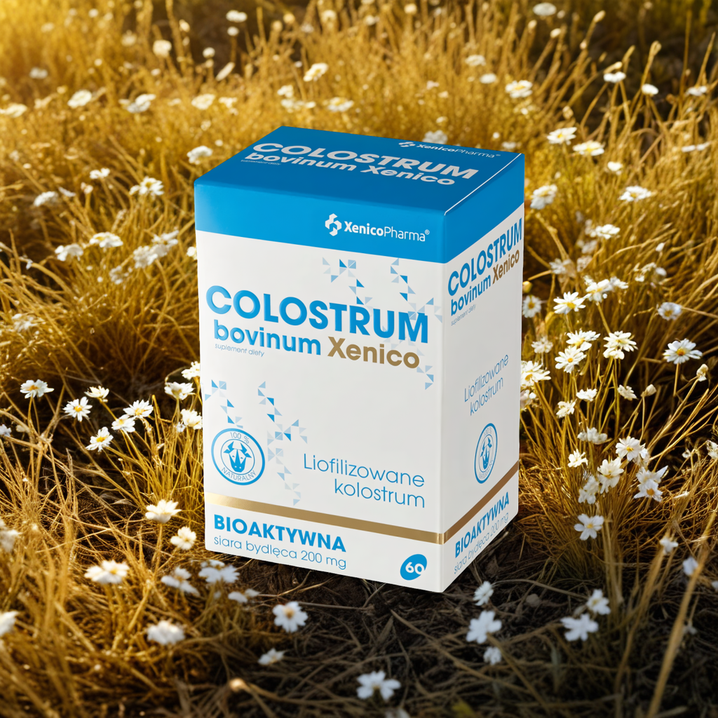 Colostrum bovinum Xenico Pharma - Siara bydlęca - 60 kapsułek