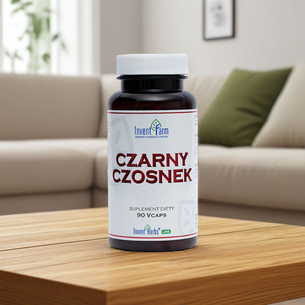 Czarny Czosnek Invent Farm - Wsparcie odporności - 90 kapsułek