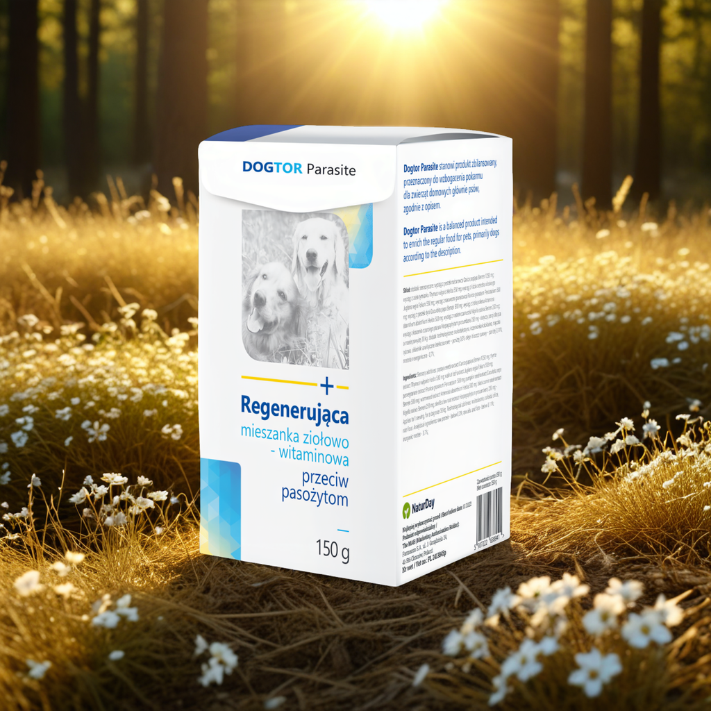 DogTor Parasite NaturDay - Mieszanka ziołowa dla psa, przeciw pasożytom - 150g
