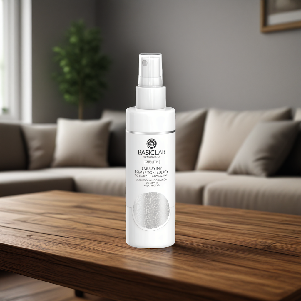Emulsyjny primer tonizujący BASICLAB - Do skóry ultrawrażliwej - 150 ml
