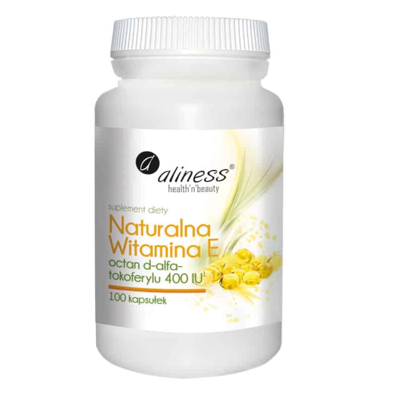 Naturalna Witamina E 400 IU Aliness - Witamina młodości - 100 kapsułek