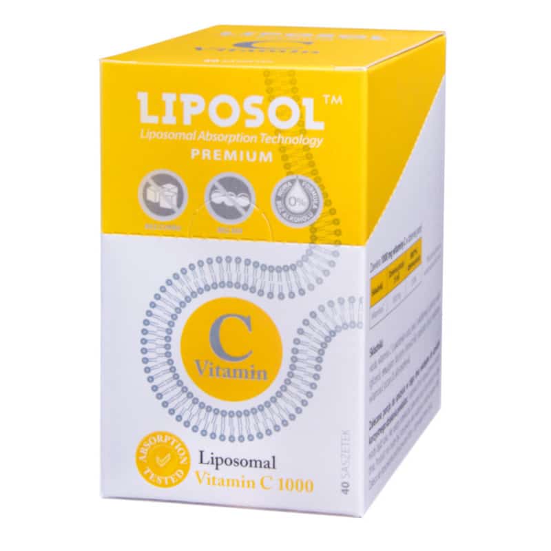 Liposomalna Witamina C 1000 LIPOSOL Aliness – Suplement diety w saszetkach – 40 saszetek