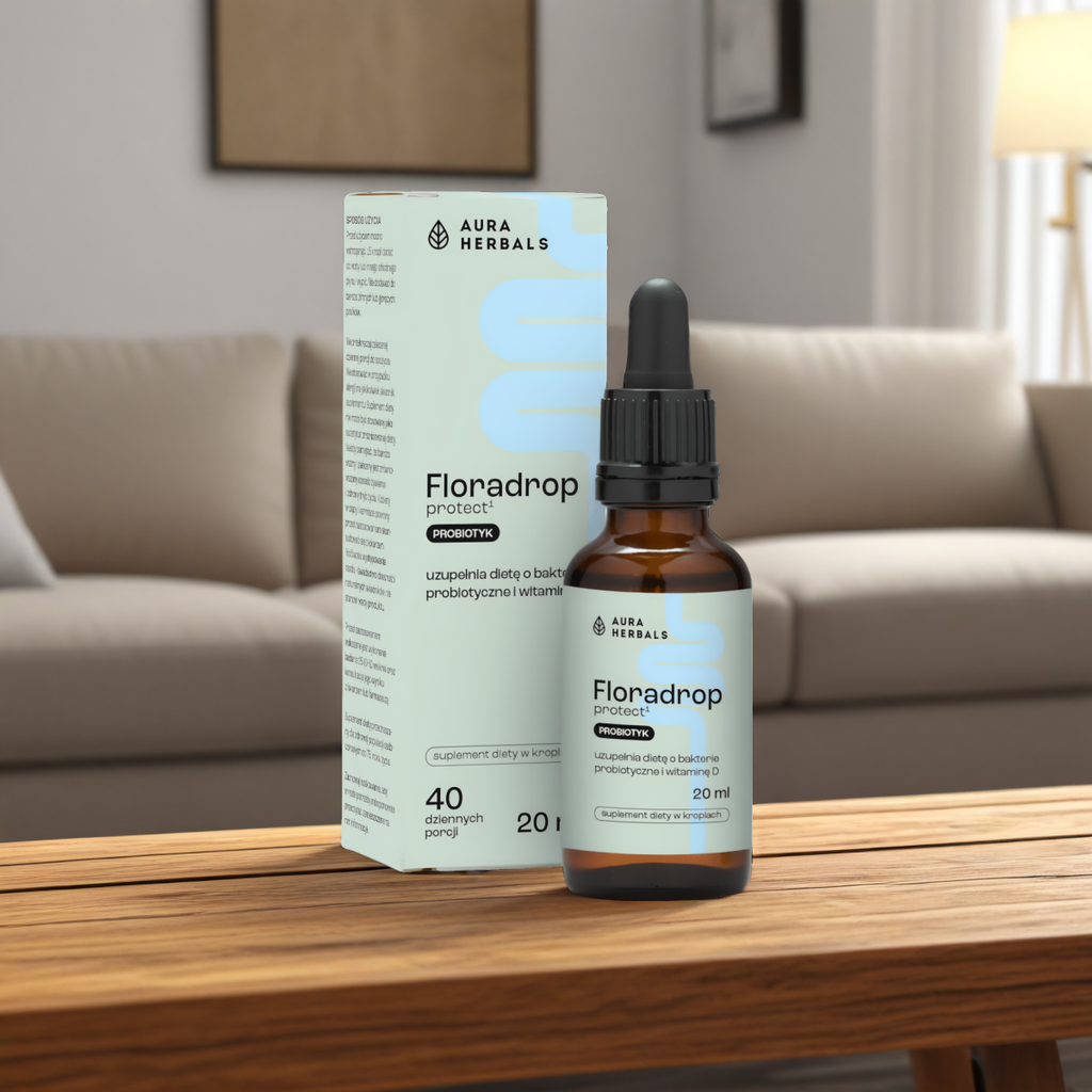 Floradrop protect Aura Herbals - Probiotyk na odporność - 20 ml krople