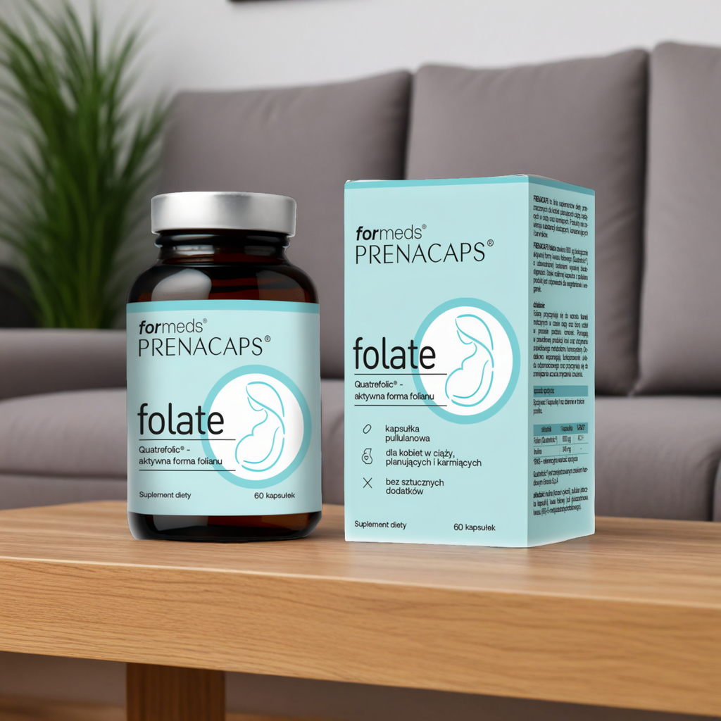 Folate Formeds Prenacaps - Dla wsparcia wzrostu tkanek matczynych w czasie ciąży - 60 kapsułek