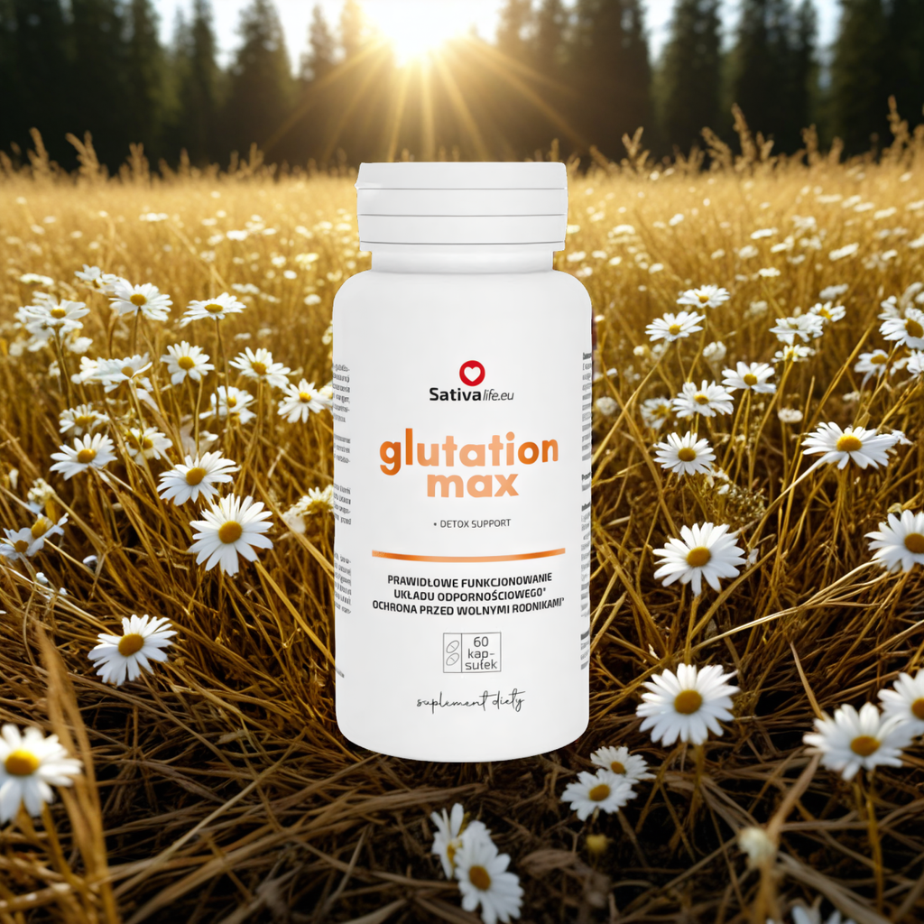 Glutation max Sativa Life - Detox suport wsparcie zdrowia i witalności - 60 kapsułek