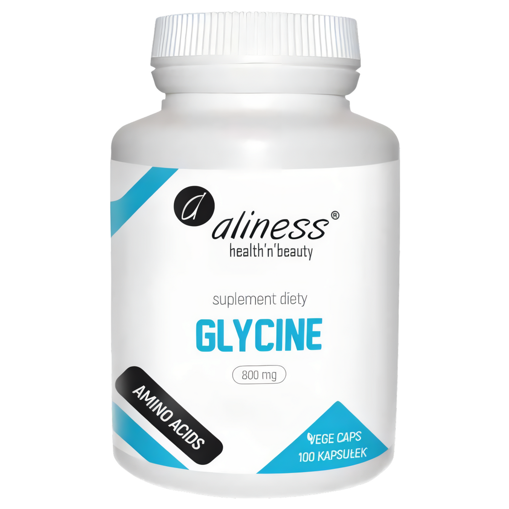 GLYCINE 800 mg Aliness - Naturalne wsparcie dla Twojego organizmu - 100 kapsułek