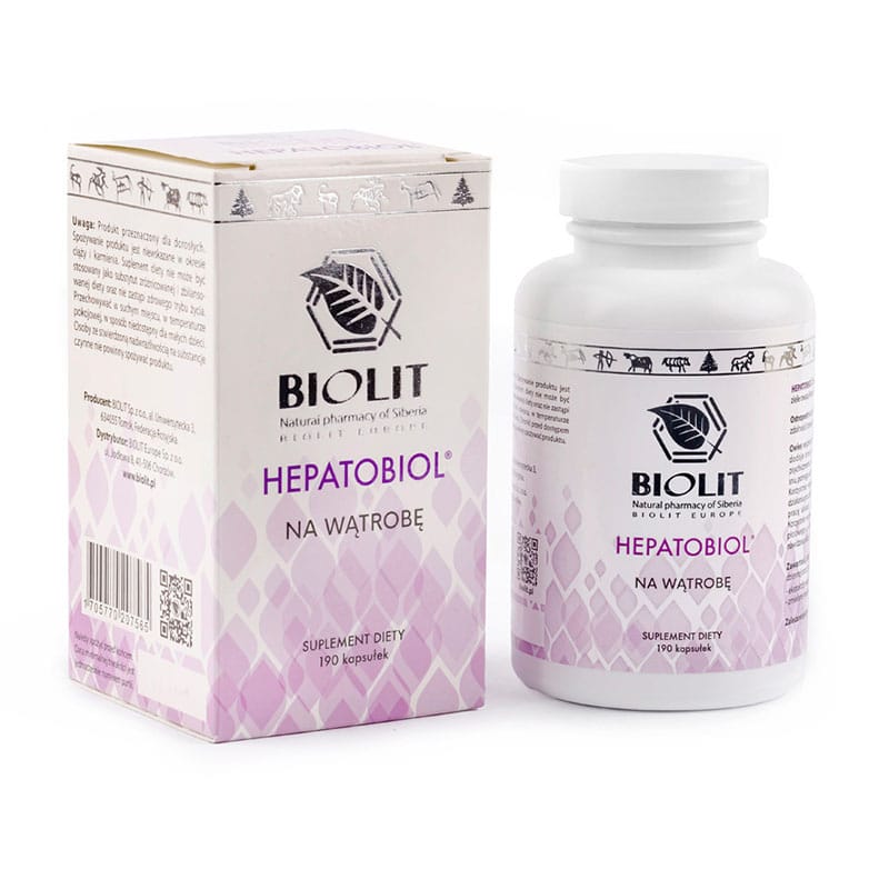Hepatobiol BIOLIT - Ostropest plamisty i ziele owsa na wątrobę - 190 kapsułek