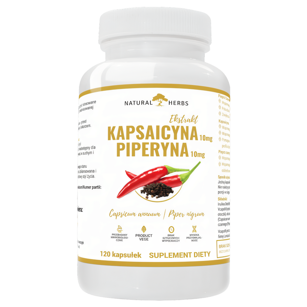Kapsaicyna + piperyna Alto Pharma - Wspomaga redukcję masy ciała - 120 kapsułek