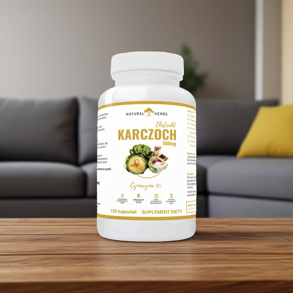 Karczoch ekstrakt 600 mg - Wspomaga układ pokarmowy i wątrobę Alto Pharma - 120 kapsułek